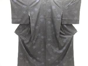 未使用品　唐花模様織り出し本場泥大島紬着物(7マルキ)